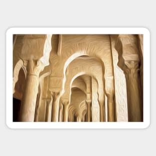 Great Mosque Kairouan oil paint effect Sticker